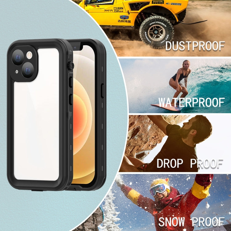 For iPhone 13 mini RedPepper Transparent Dot Shockproof Water-resistant PC + TPU Protective Case (Black)