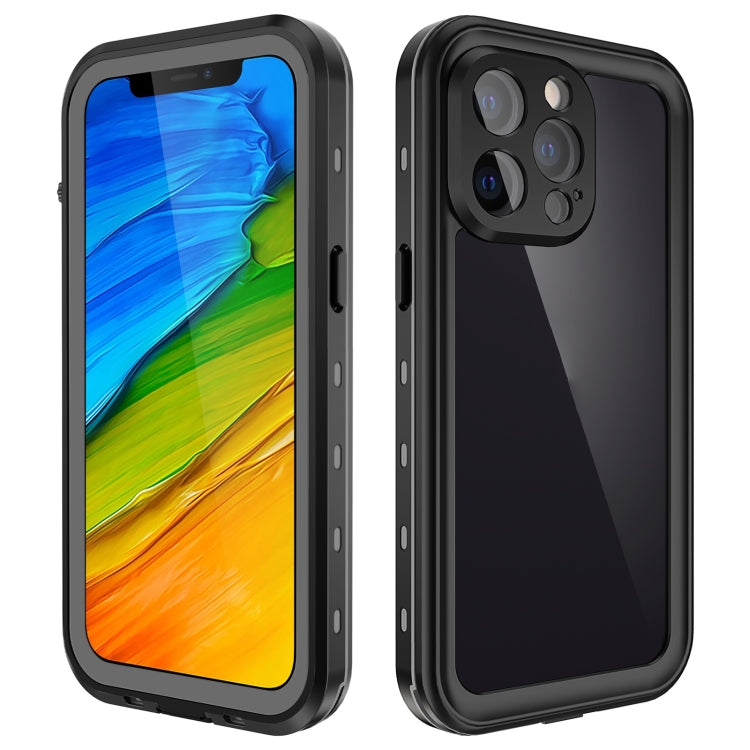 For iPhone 13 Pro RedPepper Transparent Dot Shockproof Water-resistant PC + TPU Protective Case (Black)