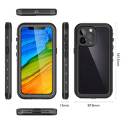 For iPhone 13 Pro RedPepper Transparent Dot Shockproof Water-resistant PC + TPU Protective Case (Black)