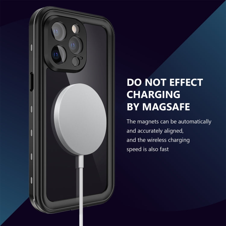 For iPhone 13 Pro RedPepper Transparent Dot Shockproof Water-resistant PC + TPU Protective Case (Black)
