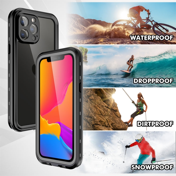For iPhone 13 Pro Max RedPepper Transparent Dot Shockproof Water-resistant PC + TPU Protective Case (Black)