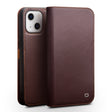 For iPhone 13 QIALINO Business Horizontal Flip Leather Case with Holder & Card Slots & Wallet(Brown) - free shipping - PMC TechLife - Order now!