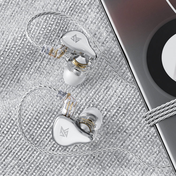 KZ ZAS 16-unit Ring Iron In-ear Wired Earphone, Mic Version(White)