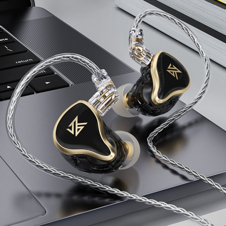 KZ ZAS 16-unit Ring Iron In-ear Wired Earphone, Mic Version(Black)