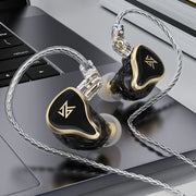 KZ ZAS 16-unit Ring Iron In-ear Wired Earphone, Mic Version(Black)