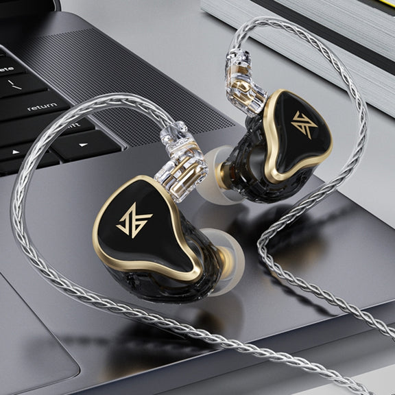 KZ ZAS 16-unit Ring Iron In-ear Wired Earphone, Mic Version(Black)