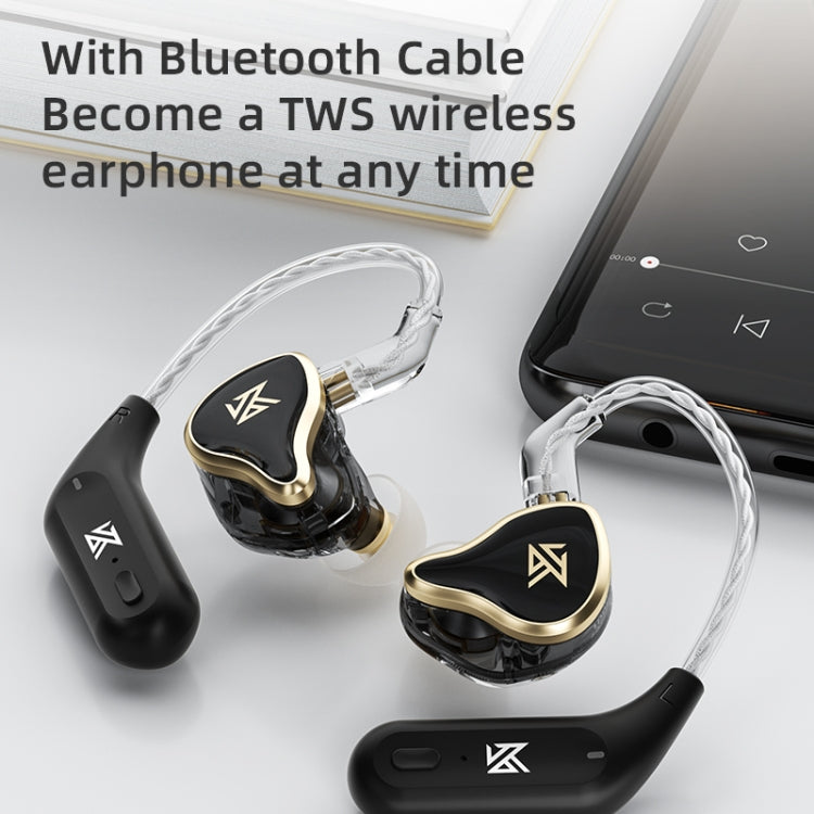 KZ ZAS 16-unit Ring Iron In-ear Wired Earphone, Mic Version(White)