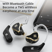 KZ ZAS 16-unit Ring Iron In-ear Wired Earphone, Mic Version(White)