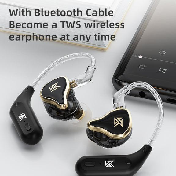 KZ ZAS 16-unit Ring Iron In-ear Wired Earphone, Mic Version(White)