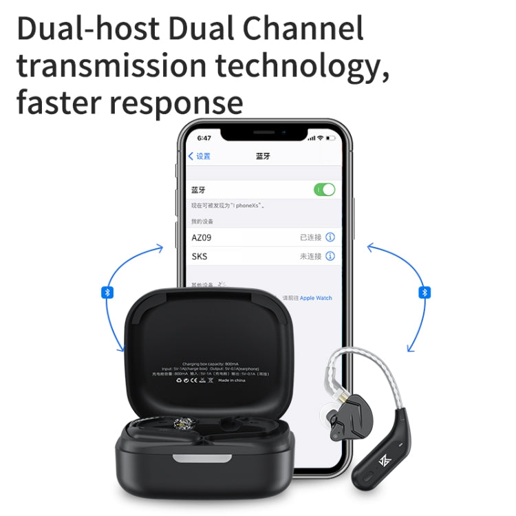KZ AZ09 Bluetooth Earphone Ear Hook 5.2 Wireless Bluetooth Module Upgrade Cable, Style:C