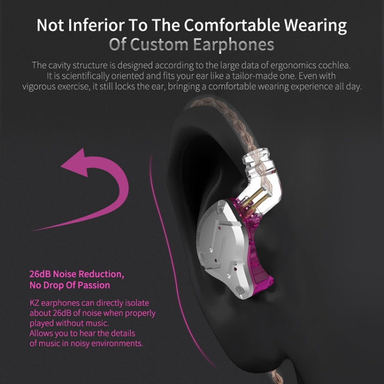 KZ ZS10 Pro 10-unit Ring Iron Gaming In-ear Wired Earphone, Standard Version(Streamer Blue)