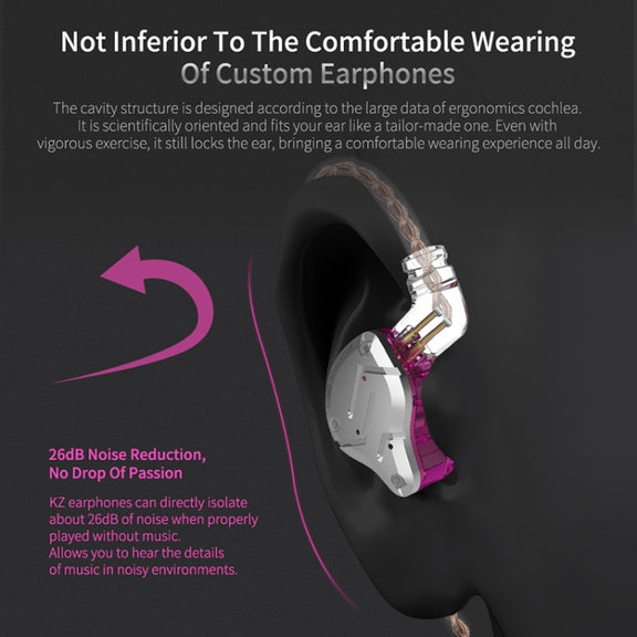 KZ ZS10 Pro 10-unit Ring Iron Gaming In-ear Wired Earphone, Standard Version(Streamer Blue)