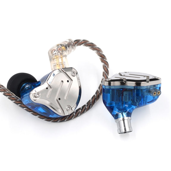 KZ ZS10 Pro 10-unit Ring Iron Gaming In-ear Wired Earphone, Mic Version(Blue)