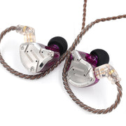 KZ ZS10 Pro 10-unit Ring Iron Gaming In-ear Wired Earphone, Mic Version(Purple)