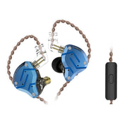 KZ ZS10 Pro 10-unit Ring Iron Gaming In-ear Wired Earphone, Mic Version(Diamond Blue)