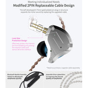 KZ ZS10 Pro 10-unit Ring Iron Gaming In-ear Wired Earphone, Mic Version(Glare Gold)