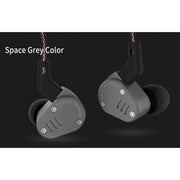 KZ ZSA Ring Iron Hybrid Drive Sport In-ear Wired Earphone, Standard Version(Grey)