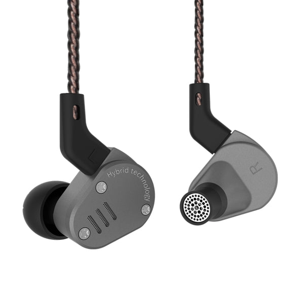 KZ ZSA Ring Iron Hybrid Drive Sport In-ear Wired Earphone, Standard Version(Grey)
