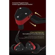 KZ ZSA Ring Iron Hybrid Drive Sport In-ear Wired Earphone, Standard Version(Black Red)