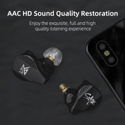 KZ SA08 Wireless Four-unit 5BA Balance Armature Bluetooth In-ear TWS Earphone(Black)