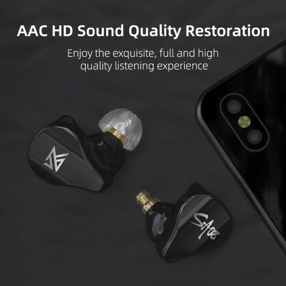 KZ SA08 Wireless Four-unit 5BA Balance Armature Bluetooth In-ear TWS Earphone(Black)