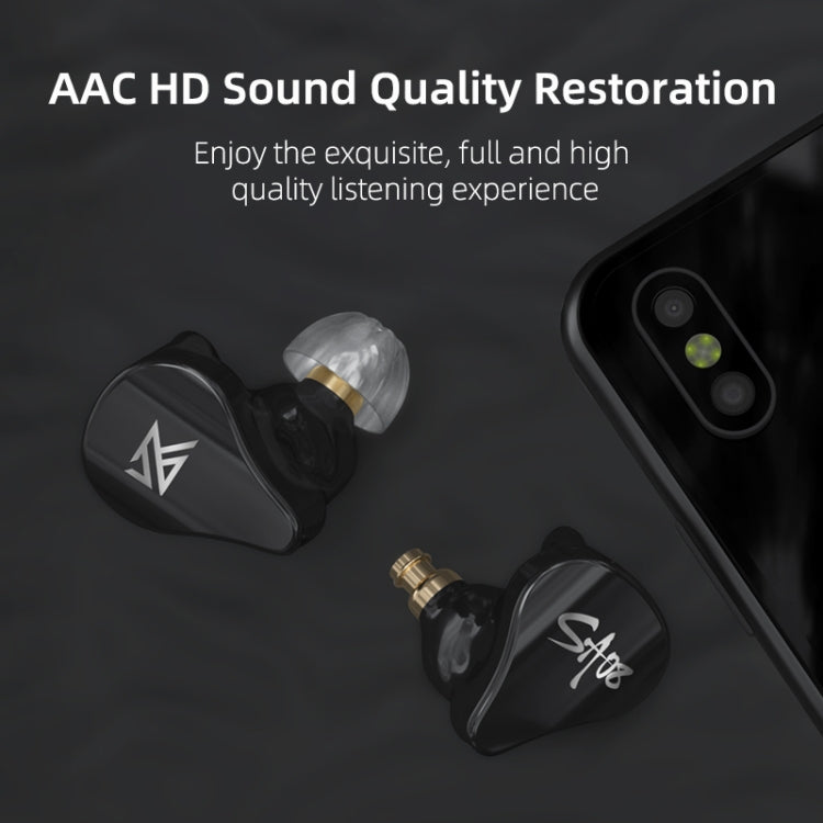 KZ SA08 Wireless Four-unit 5BA Balance Armature Bluetooth In-ear TWS Earphone(Black)