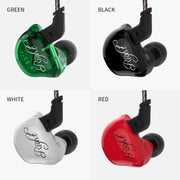 KZ ZSR 6-unit Ring Iron In-ear Wired Earphone, Mic Version(Black)