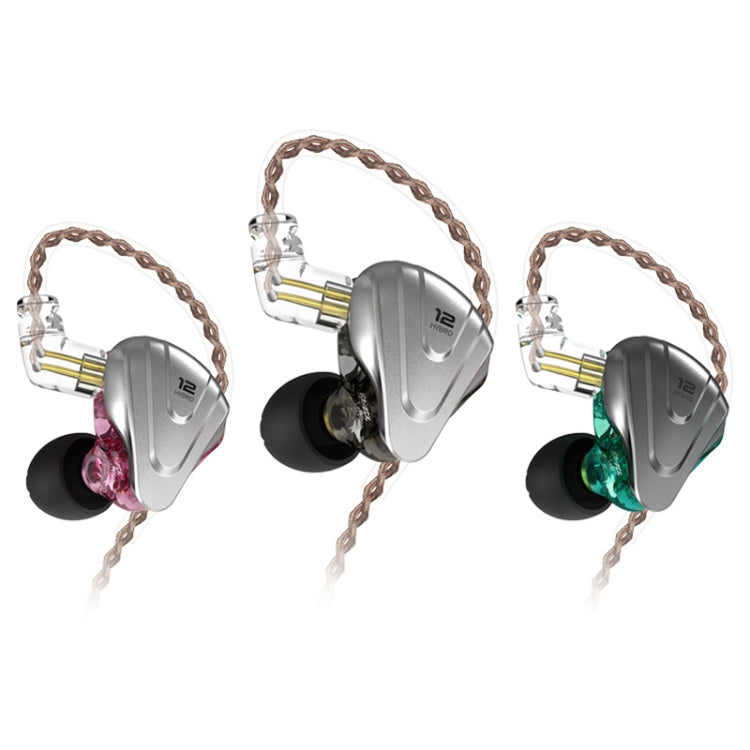 KZ ZSX 12-unit Ring Iron Metal Gaming In-ear Wired Earphone, Mic Version(Black)