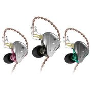 KZ ZSX 12-unit Ring Iron Metal Gaming In-ear Wired Earphone, Mic Version(Black)