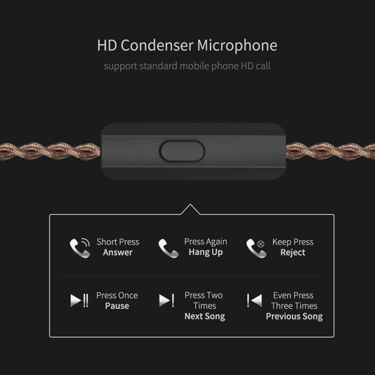 KZ ZSX 12-unit Ring Iron Metal Gaming In-ear Wired Earphone, Mic Version(Black)