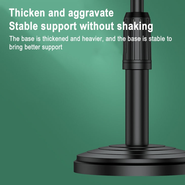 Desktop Stand Mobile Phone Tablet Live Broadcast Stand Telescopic Disc Stand, Style:Holder + Remote Control(Black)