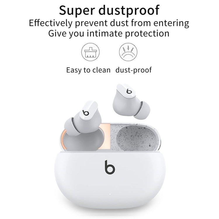 For Beats Studio Buds Wireless Bluetooth Earphone Magic Sound Metal Protective Sticker(Rose Gold)