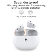 For Beats Studio Buds Wireless Bluetooth Earphone Magic Sound Metal Protective Sticker(Rose Gold)
