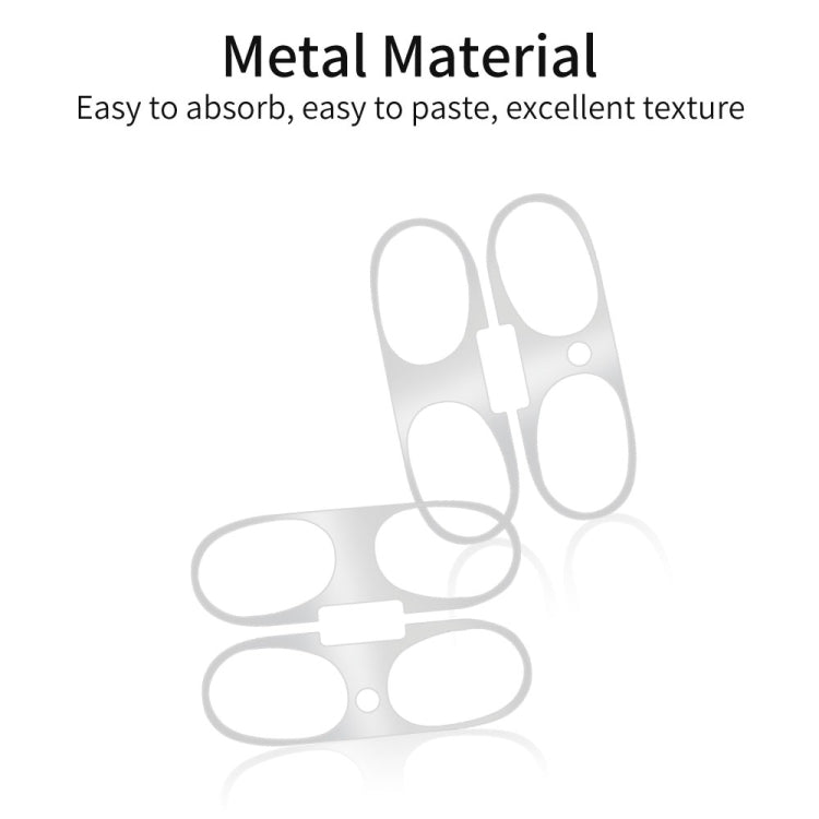 For Beats Studio Buds Wireless Bluetooth Earphone Magic Sound Metal Protective Sticker(Silver)