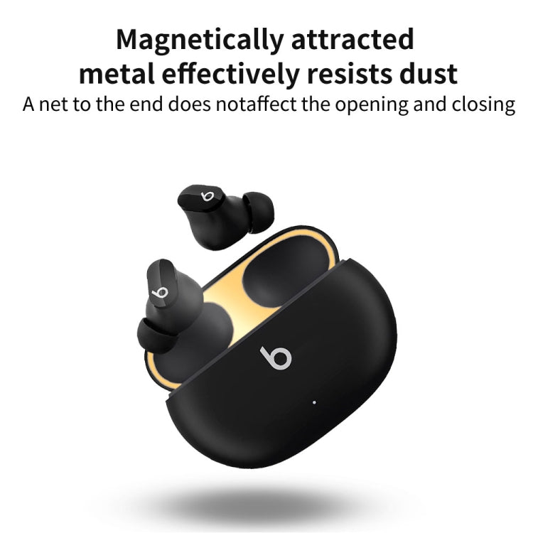 For Beats Studio Buds Wireless Bluetooth Earphone Magic Sound Metal Protective Sticker(Rose Gold)