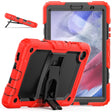 Shockproof Colorful Silica Gel + PC Protective Case with Holder & Shoulder Strap For Samsung Galaxy A7 Lite T220 / T225(Red) - Tab A7 Lite T220 / T225 by PMC TechLife | Online Shopping South Africa | PMC TechLife | Buy Now Pay Later Mobicred