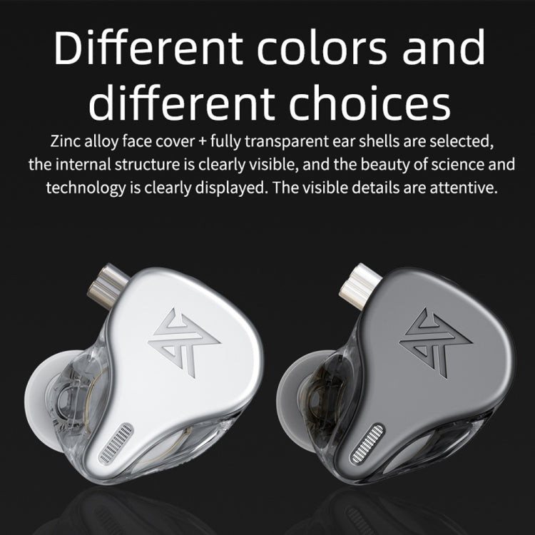 KZ DQ6 3-unit Dynamic HiFi In-Ear Wired Earphone With Mic(Grey)