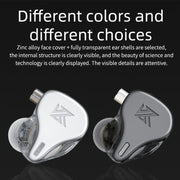 KZ DQ6 3-unit Dynamic HiFi In-Ear Wired Earphone With Mic(Grey)