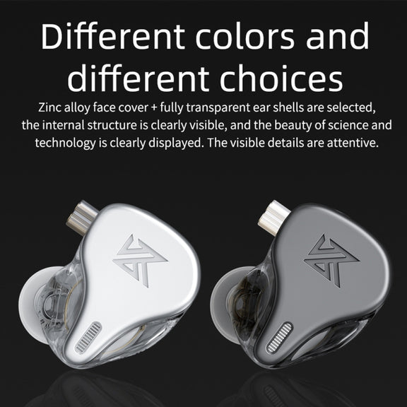 KZ DQ6 3-unit Dynamic HiFi In-Ear Wired Earphone With Mic(Grey)