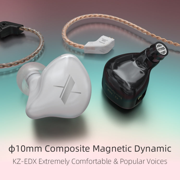KZ EDX Dynamic Monitor HiFi In-Ear Wired Earphone No Mic(Black)