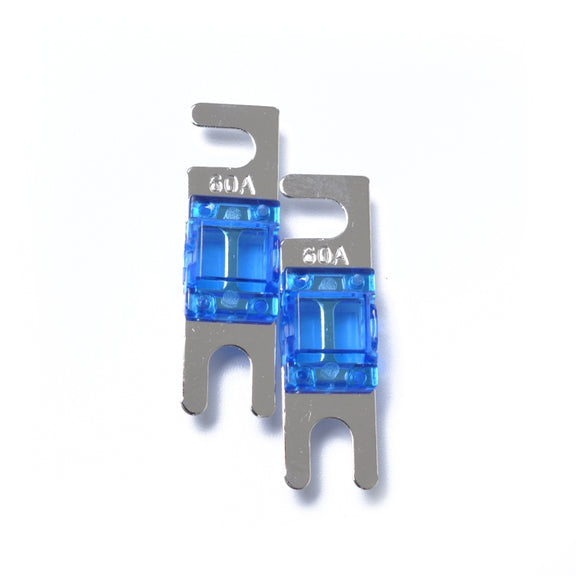 A0303 Blue 5 PCS Car Audio AFS Mini ANL 60A Fuse Nicked Plated