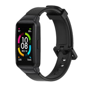 For Huawei Band 6 / Honor Band 6 / 7 MIJOBS Universal Breathable Silicone Watch Band(Black) - Watch Bands by MIJOBS