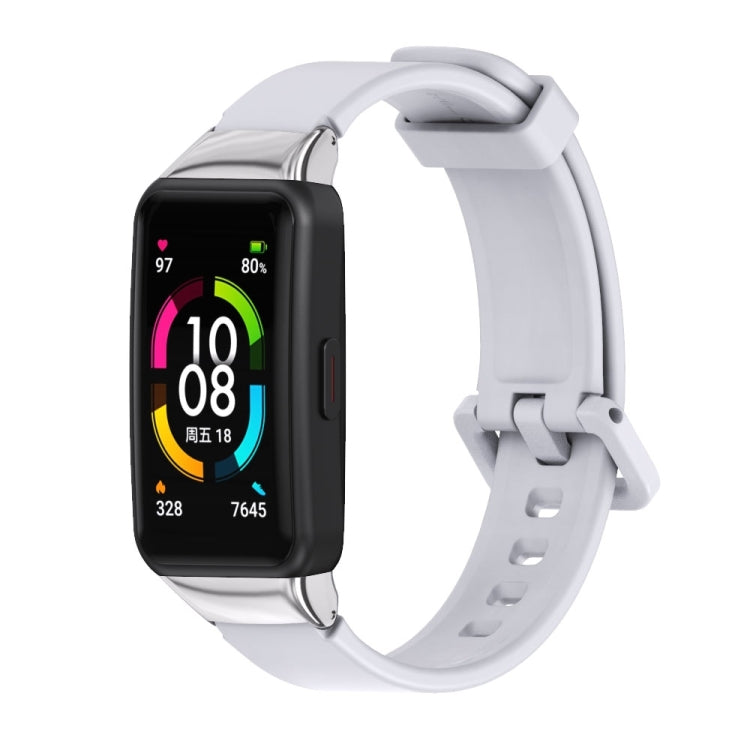 For Huawei Band 6 / Honor Band 6 / 7 MIJOBS Universal Breathable Silicone Watch Band(Grey) - Watch Bands by MIJOBS