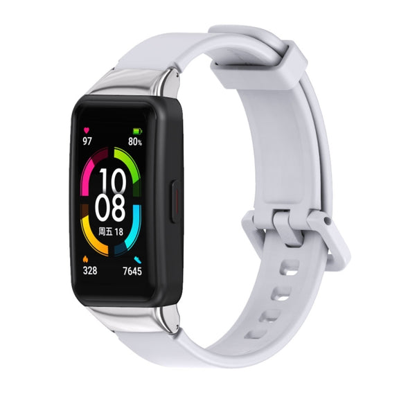 For Huawei Band 6 / Honor Band 6 / 7 MIJOBS Universal Breathable Silicone Watch Band(Grey) - Watch Bands by MIJOBS