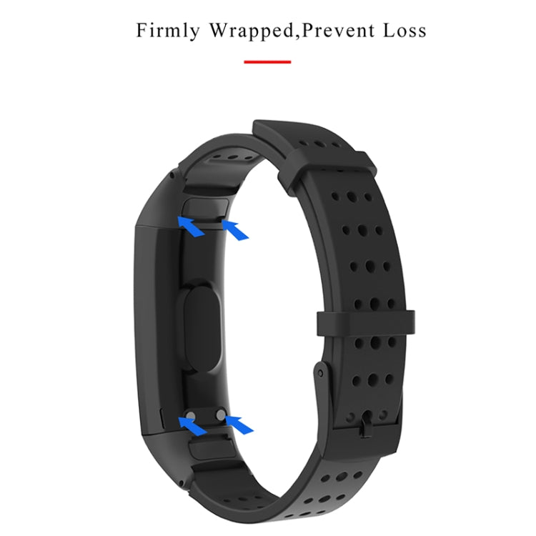 For Honor Band 4 / 5 MIJOBS Breathable Silicone Watch Band with Hole(Grey) - Watch Bands by MIJOBS