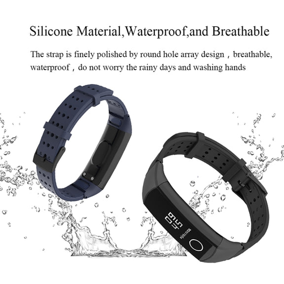 For Honor Band 4 / 5 MIJOBS Breathable Silicone Watch Band with Hole(Grey) - Watch Bands by MIJOBS