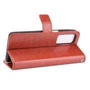 For Motorola Edge 2021 Crazy Horse Texture Horizontal Flip Leather Case with Holder & Card Slots & Lanyard(Brown)