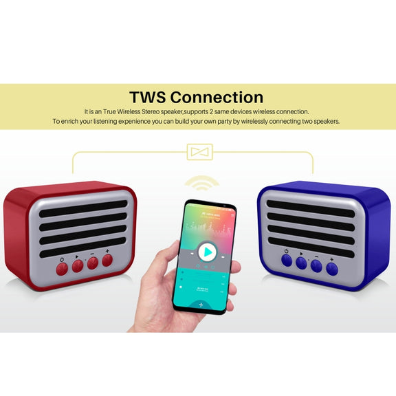 New Rixing NR-102 Mini TWS Bluetooth Speaker(Light Green)
