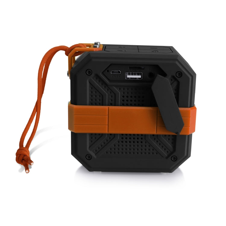 New Rixing NR-103 Mini TWS Bluetooth Speaker with Lanyard(Orange)