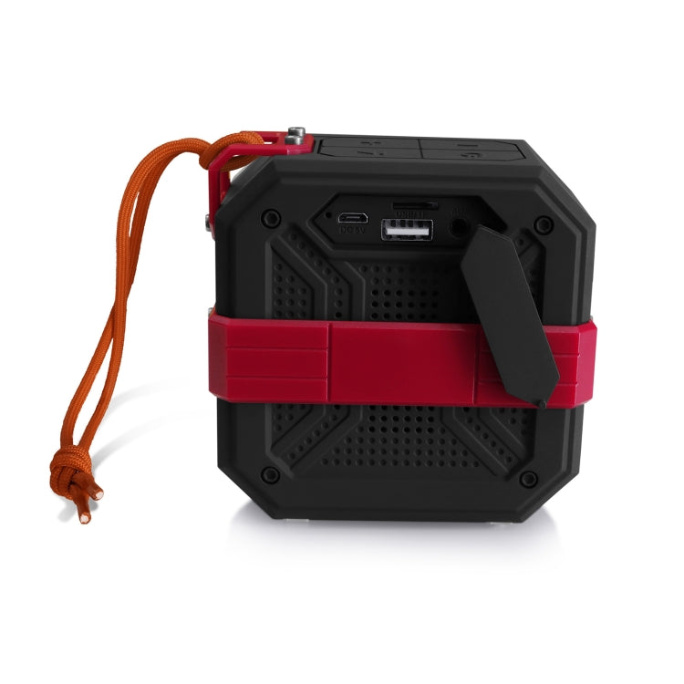 New Rixing NR-103 Mini TWS Bluetooth Speaker with Lanyard(Red)